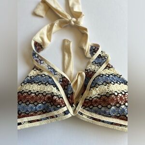 Becca women’s Halter Bikini Crotchet Top Size S